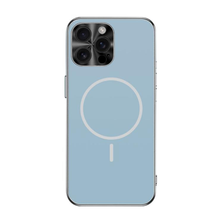 For iPhone 16 Pro Metal Mens Acrylic PC Thin Circle MagSafe Phone Case