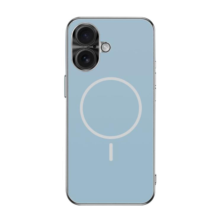 For iPhone 16 Metal Mens Acrylic PC Thin Circle MagSafe Phone Case