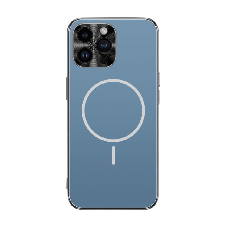 For iPhone 14 Pro Max Metal Mens Acrylic PC Thin Circle MagSafe Phone Case