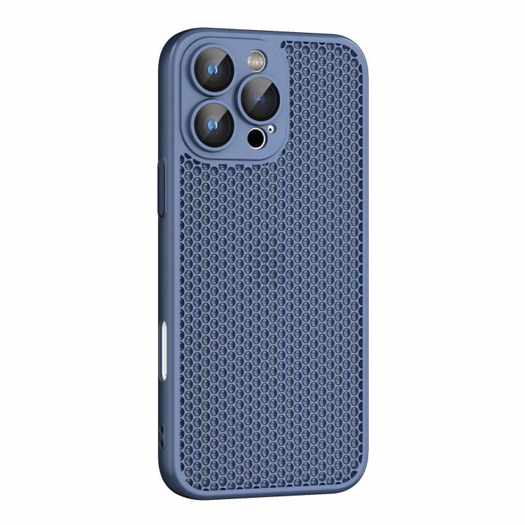 For iPhone 16 Pro Max Cooling Skin Feel PC Phone Case with Lens Film