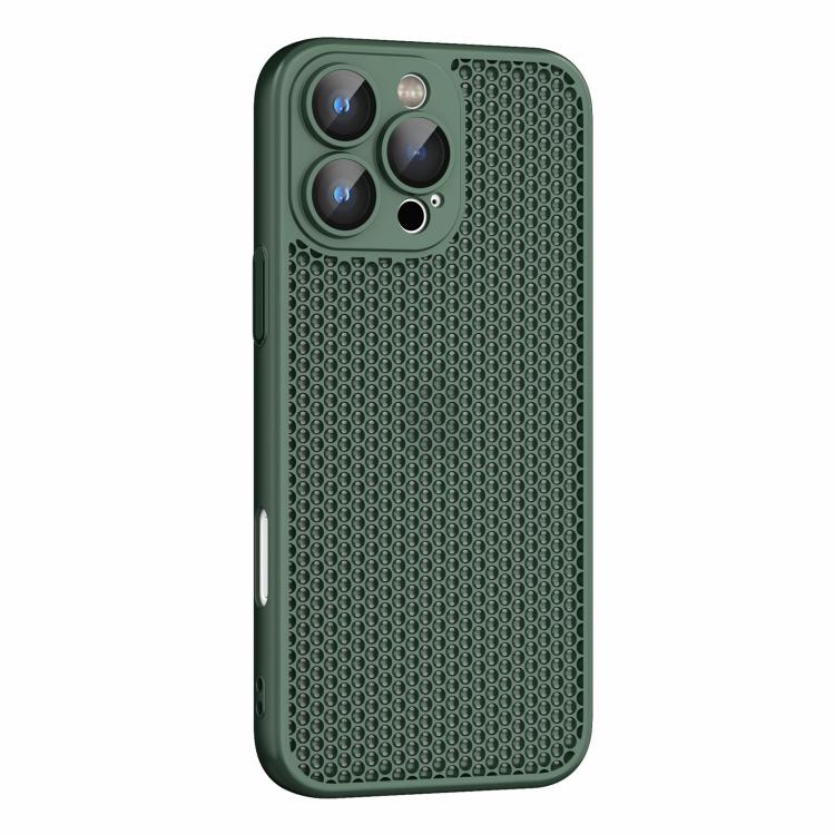 For iPhone 16 Pro Cooling Skin Feel PC Phone Case with Lens Film