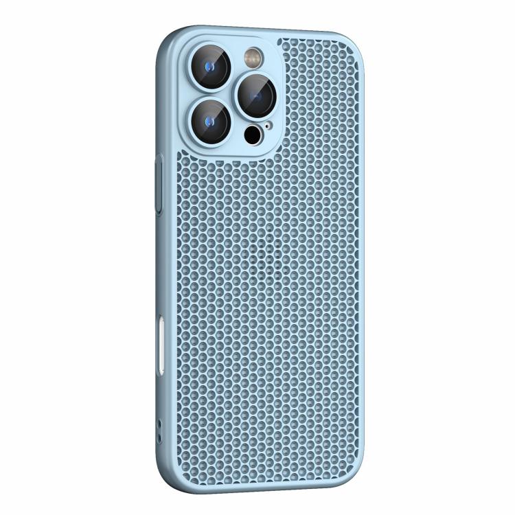 For iPhone 16 Pro Cooling Skin Feel PC Phone Case with Lens Film
