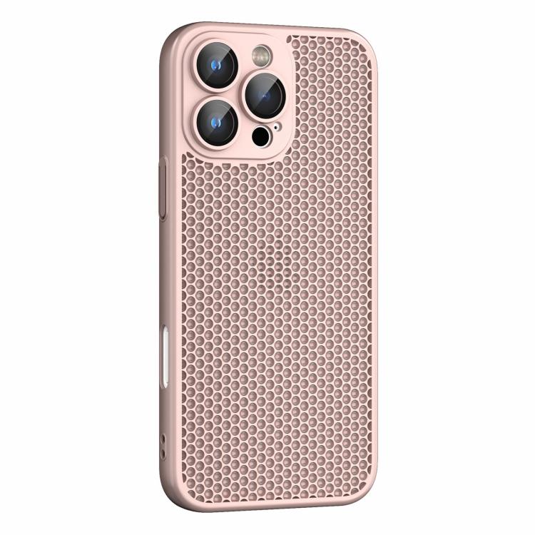 For iPhone 16 Pro Cooling Skin Feel PC Phone Case with Lens Film