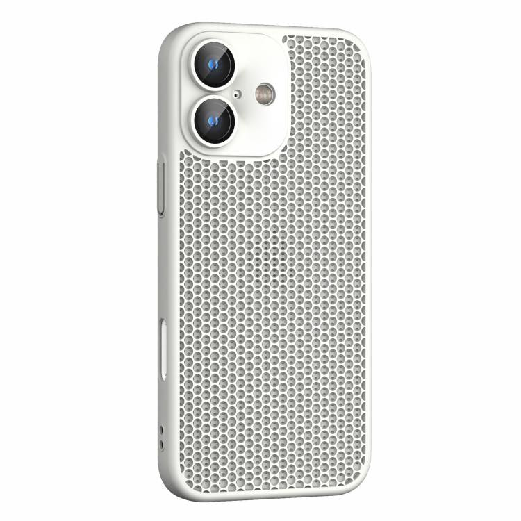 For iPhone 16 Plus Cooling Skin Feel PC Phone Case with Lens Film