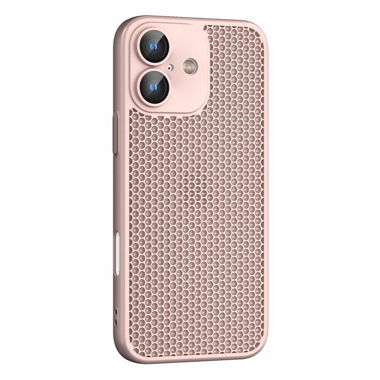 For iPhone 16 Plus Cooling Skin Feel PC Phone Case with Lens Film