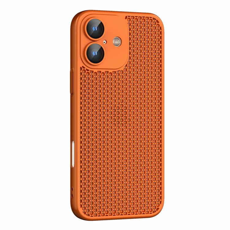 For iPhone 16 Plus Cooling Skin Feel PC Phone Case with Lens Film