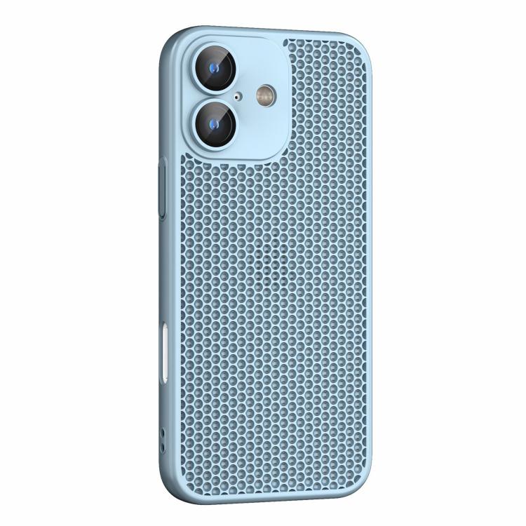 For iPhone 16 Cooling Skin Feel PC Phone Case with Lens Film