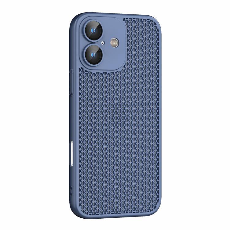 For iPhone 16 Cooling Skin Feel PC Phone Case with Lens Film