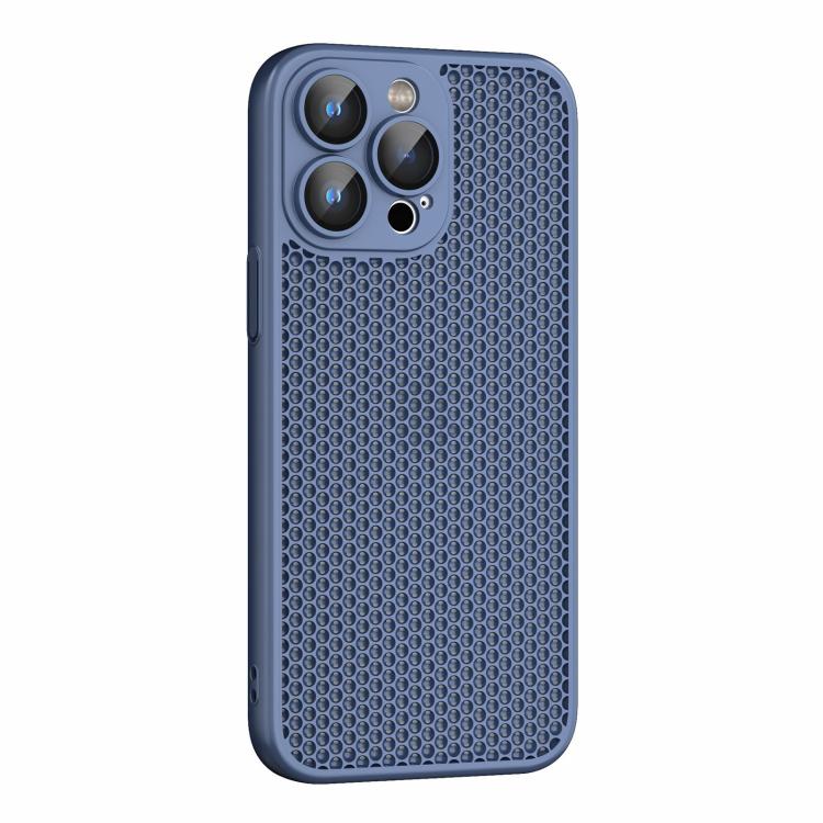For iPhone 15 Pro Max Cooling Skin Feel PC Phone Case with Lens Film