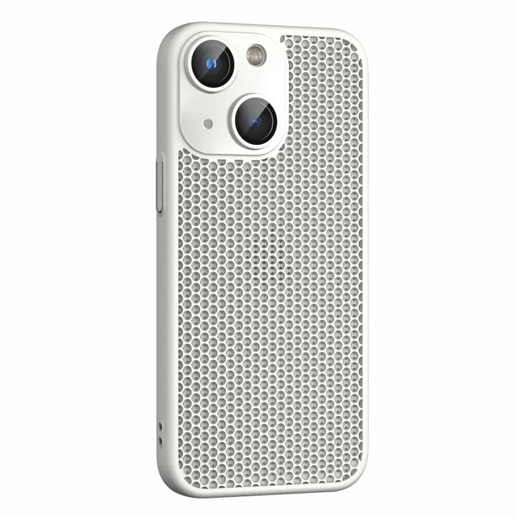 For iPhone 15 Plus Cooling Skin Feel PC Phone Case with Lens Film