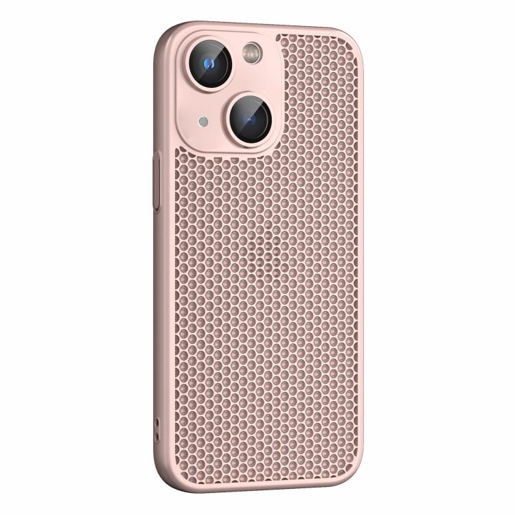 For iPhone 15 Plus Cooling Skin Feel PC Phone Case with Lens Film