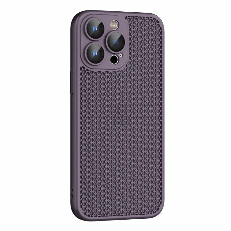 For iPhone 12 Pro Max Cooling Skin Feel PC Phone Case with Lens Film
