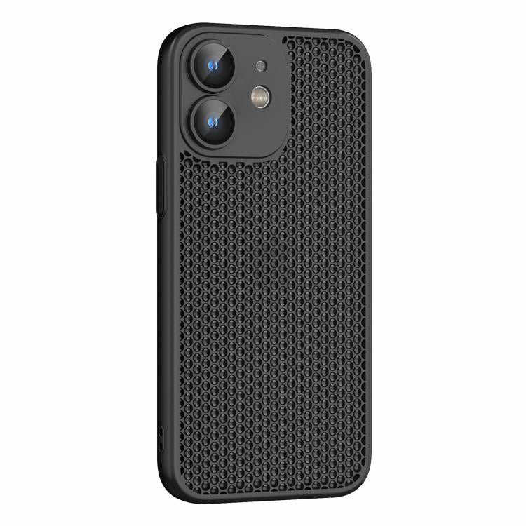 For iPhone 12 Cooling Skin Feel PC Phone Case with Lens Film