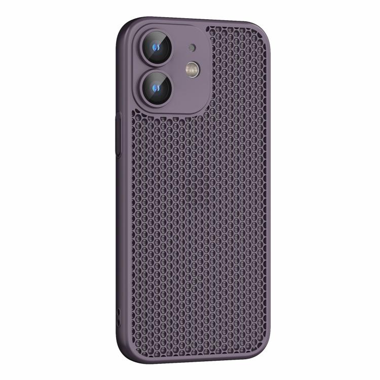 For iPhone 12 Cooling Skin Feel PC Phone Case with Lens Film