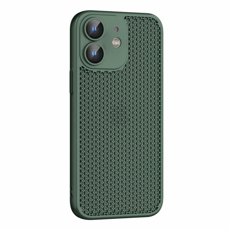 For iPhone 12 Cooling Skin Feel PC Phone Case with Lens Film
