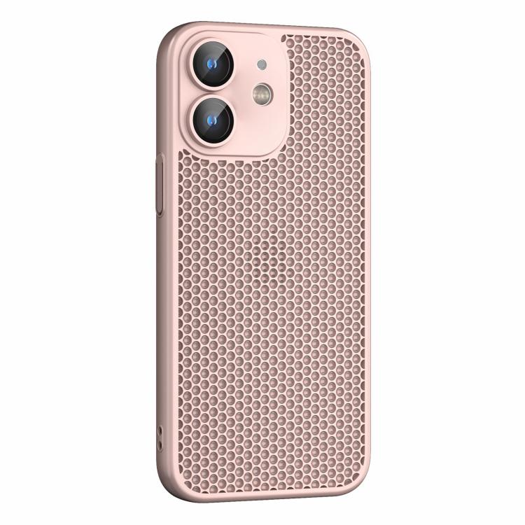 For iPhone 12 Cooling Skin Feel PC Phone Case with Lens Film