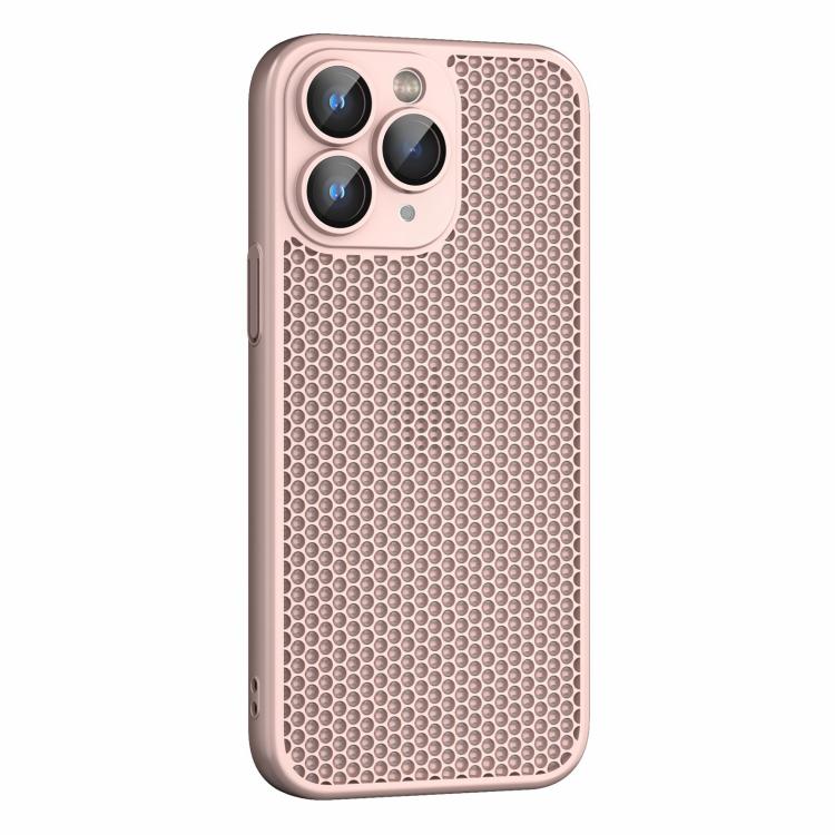 For iPhone 11 Pro Max Cooling Skin Feel PC Phone Case with Lens Film