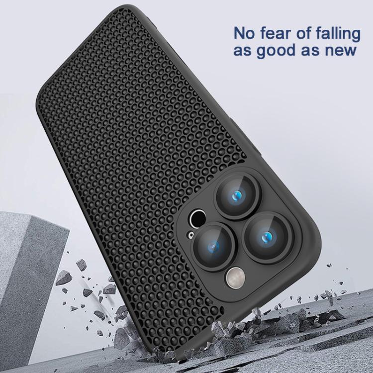 For iPhone 16 Plus Cooling Skin Feel PC Phone Case with Lens Film
