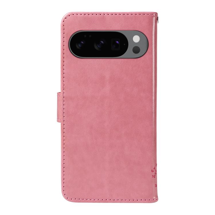 For Google Pixel 10 5G / 10 Pro 5G Global Tree & Cat Embossed Pattern Flip Leather Phone Case