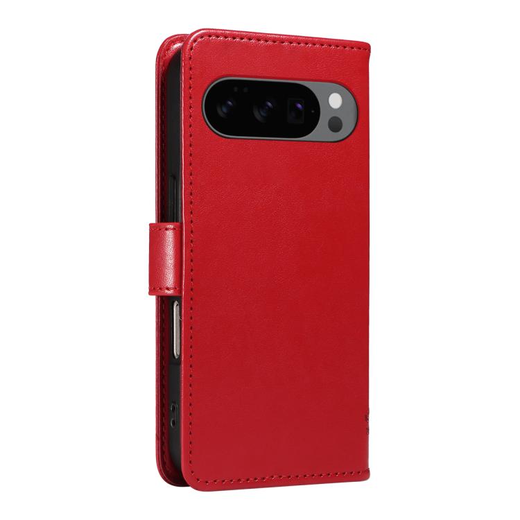 For Google Pixel 10 5G / 10 Pro 5G Global Tree & Cat Embossed Pattern Flip Leather Phone Case