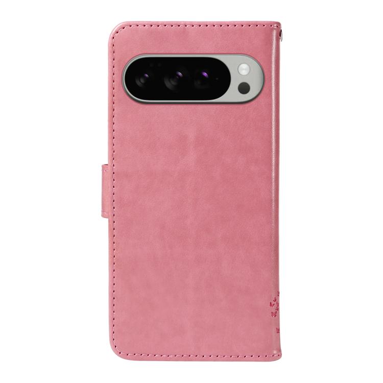 For Google Pixel 10 Pro XL 5G Global Tree & Cat Embossed Pattern Flip Leather Phone Case