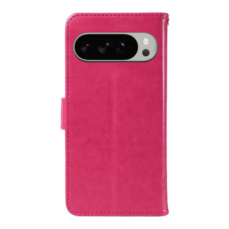 For Google Pixel 10 Pro XL 5G Global Tree & Cat Embossed Pattern Flip Leather Phone Case