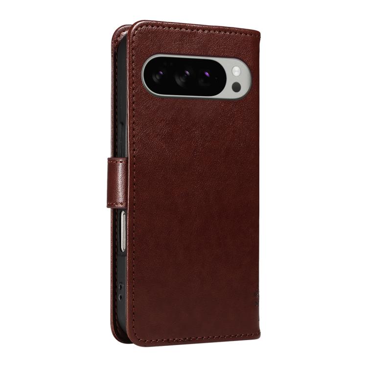 For Google Pixel 10 Pro XL 5G Global Tree & Cat Embossed Pattern Flip Leather Phone Case