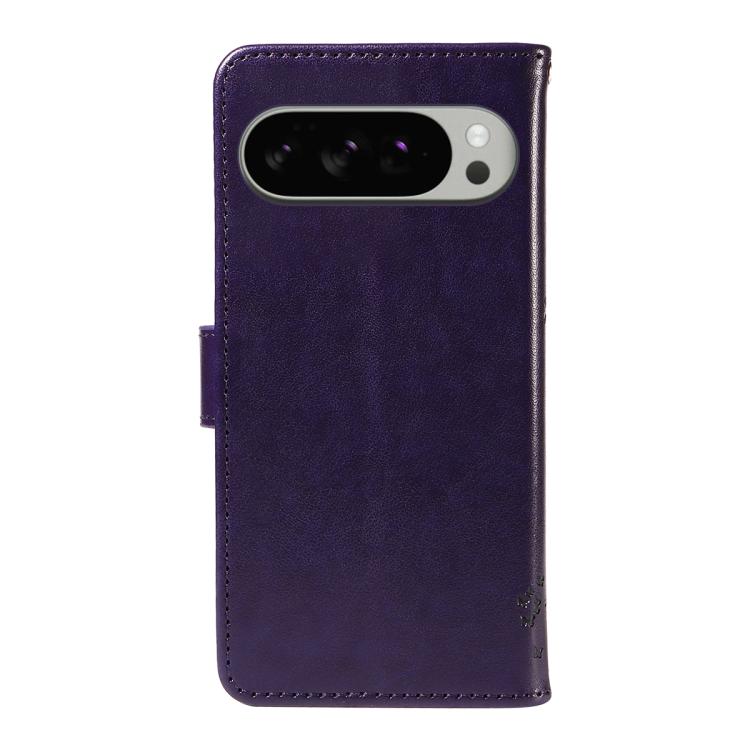 For Google Pixel 10 Pro XL 5G Global Tree & Cat Embossed Pattern Flip Leather Phone Case