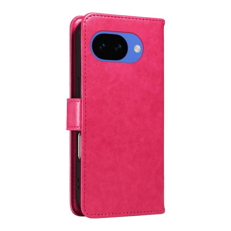 For Google Pixel 10a Tree & Cat Embossed Pattern Flip Leather Phone Case