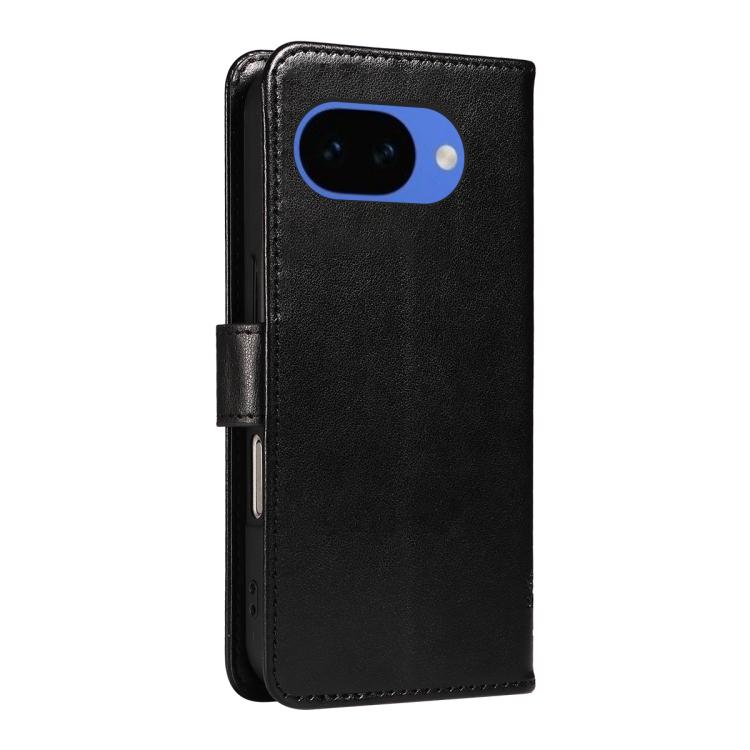 For Google Pixel 10a Tree & Cat Embossed Pattern Flip Leather Phone Case