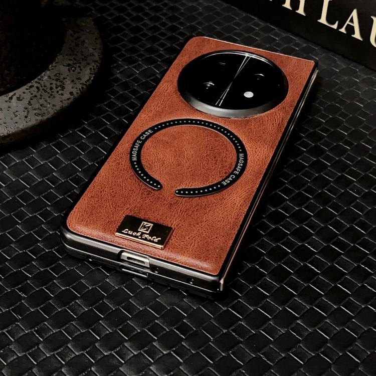 For OPPO Find N5 Crazy Horse Pattern MagSafe Magnetic Phone Case