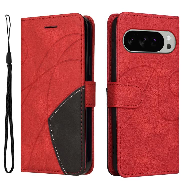 For Google Pixel 10 Pro XL 5G Global Dual-color Splicing Flip Leather Phone Case