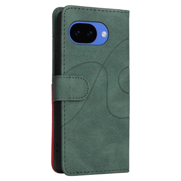 For Google Pixel 10a Dual-color Splicing Flip Leather Phone Case