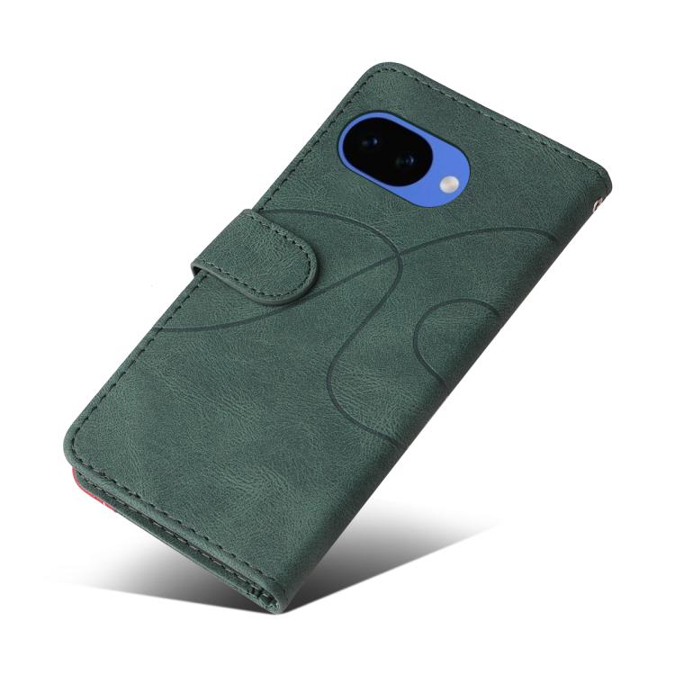 For Google Pixel 10a Dual-color Splicing Flip Leather Phone Case