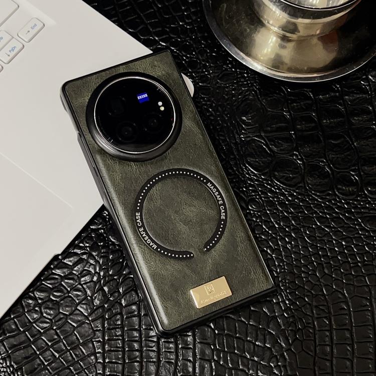 For vivo X Fold3 Crazy Horse Pattern MagSafe Magnetic Phone Case