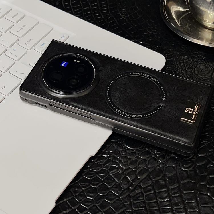 For vivo X Fold3 Crazy Horse Pattern MagSafe Magnetic Phone Case