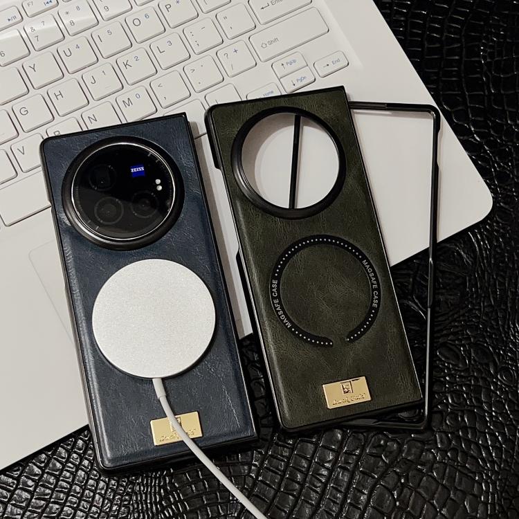 For vivo X Fold3 Crazy Horse Pattern MagSafe Magnetic Phone Case