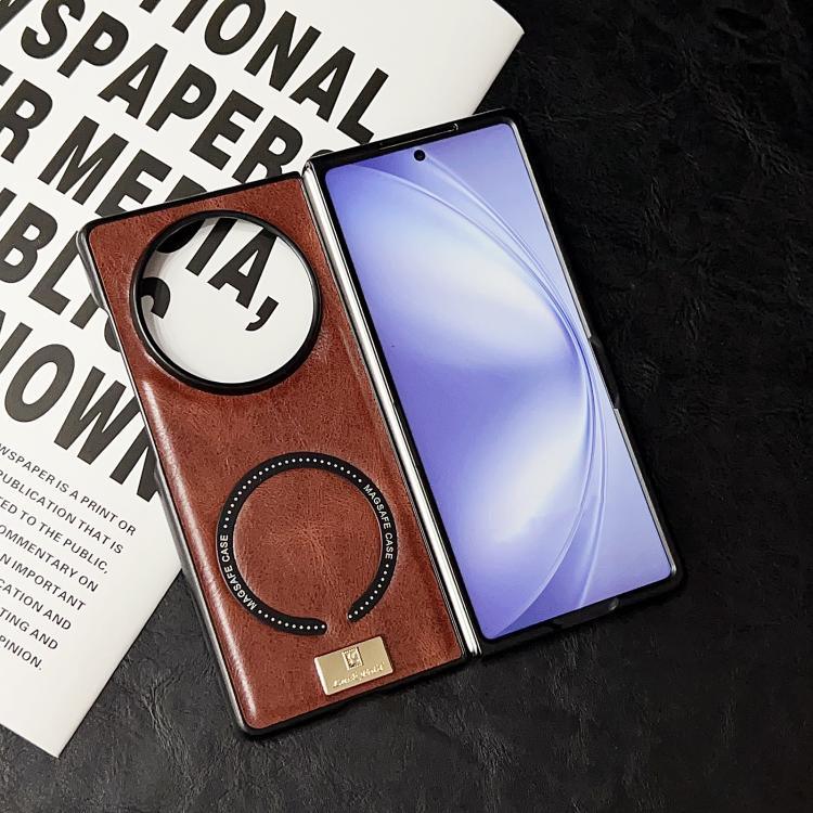 For vivo X Fold5 Crazy Horse Pattern MagSafe Magnetic Phone Case