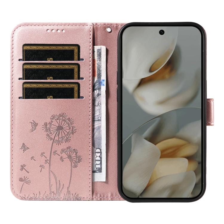 For Google Pixel 10 Pro XL 5G Global Dandelion Embossed Pattern Flip Leather Phone Case