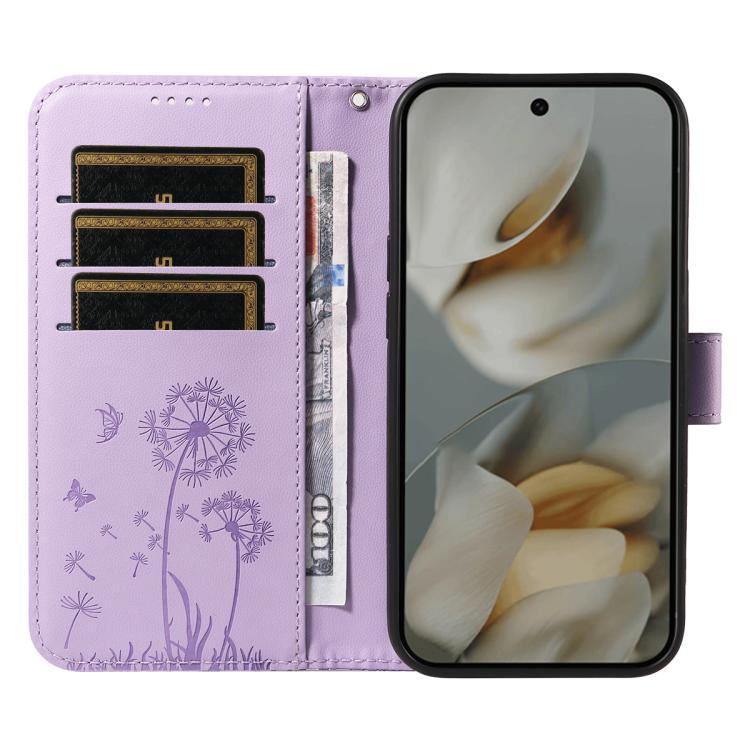 For Google Pixel 10 Pro XL 5G Global Dandelion Embossed Pattern Flip Leather Phone Case