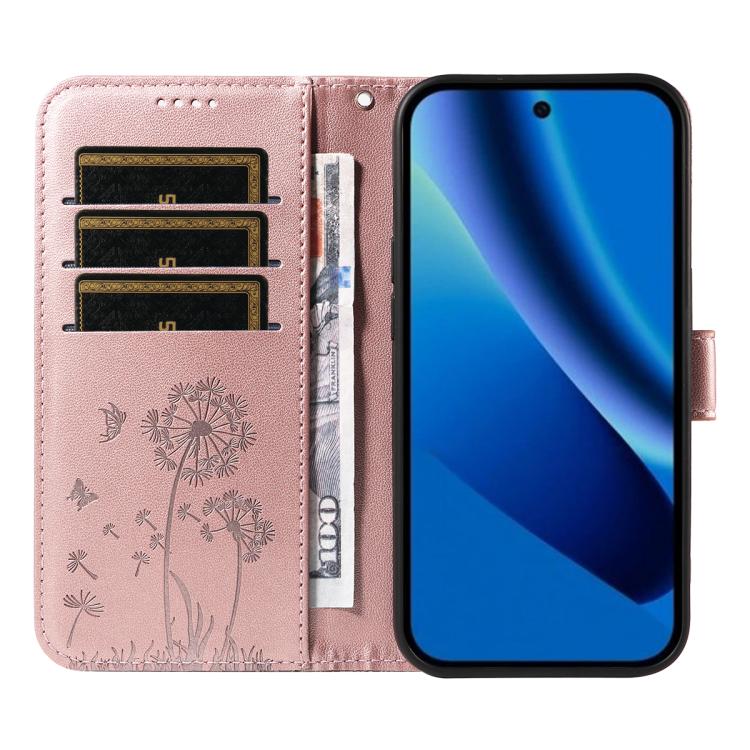 For Google Pixel 10a Dandelion Embossed Pattern Flip Leather Phone Case