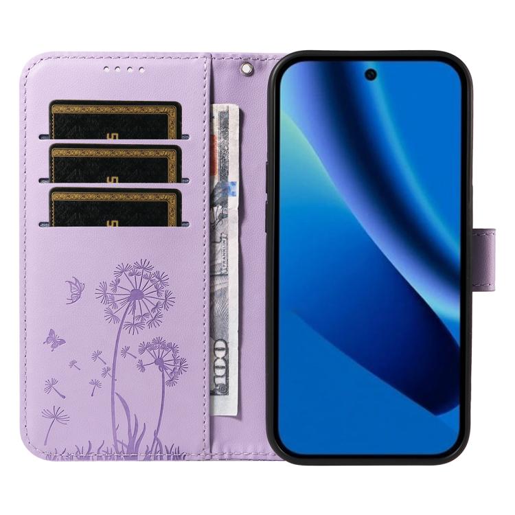 For Google Pixel 10a Dandelion Embossed Pattern Flip Leather Phone Case