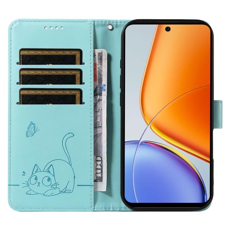 For vivo Y39 5G Global Adorable Cat Embossed Pattern Flip Leather Phone Case