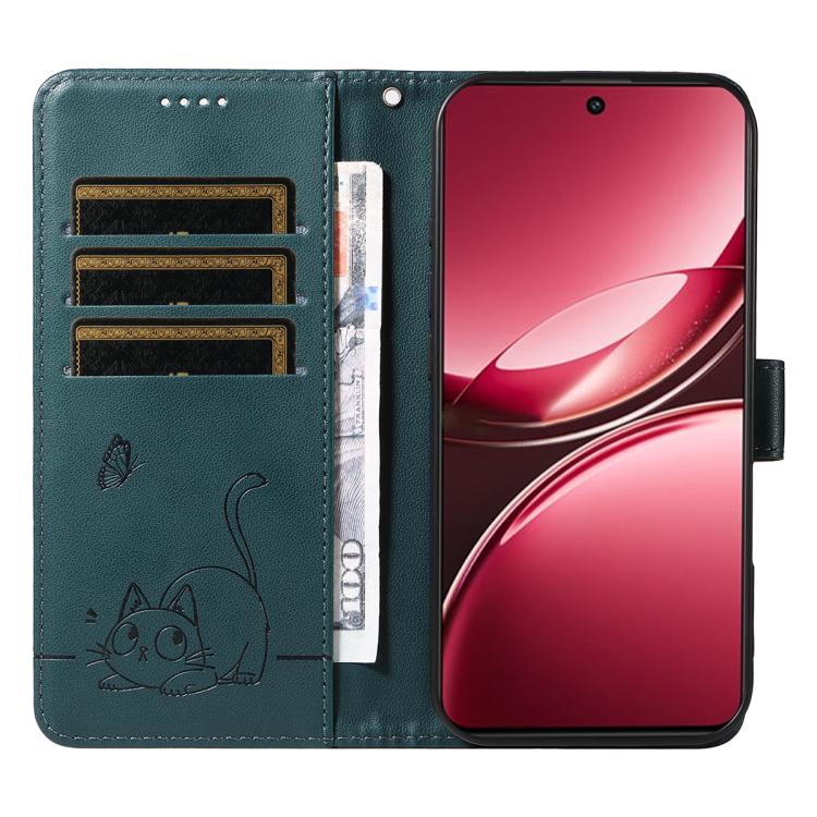 For vivo V50 Lite 5G Global Adorable Cat Embossed Pattern Flip Leather Phone Case