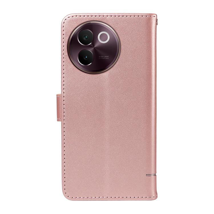 For vivo V30E / V40 Lite Global Adorable Cat Embossed Pattern Flip Leather Phone Case
