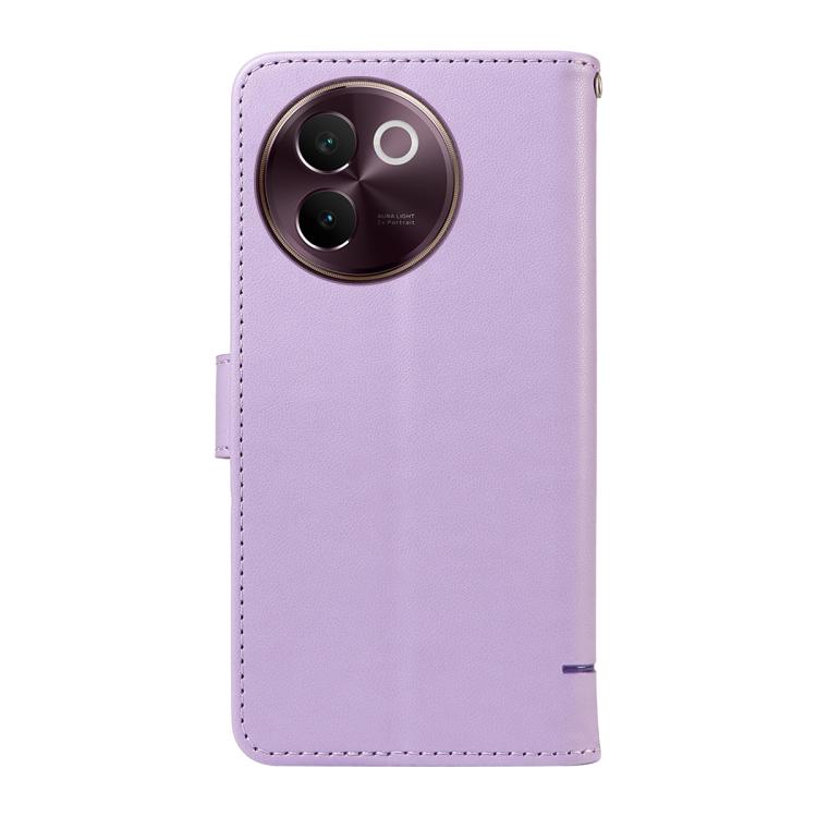 For vivo V30E / V40 Lite Global Adorable Cat Embossed Pattern Flip Leather Phone Case
