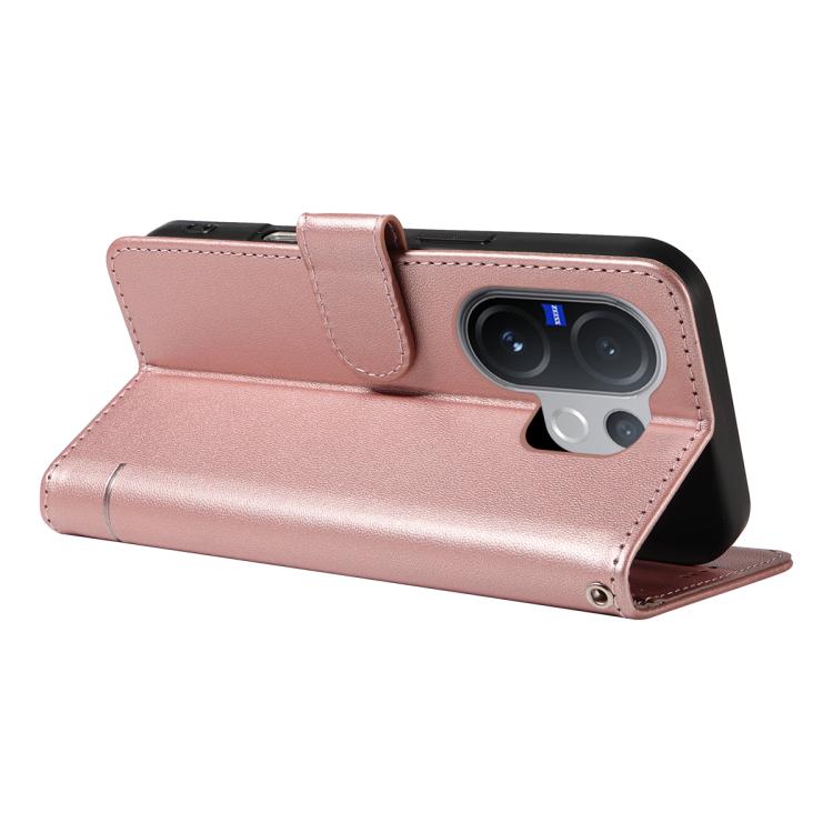 For vivo V60 5G Adorable Cat Embossed Pattern Flip Leather Phone Case