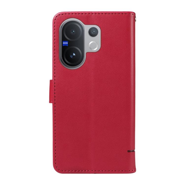 For vivo V60 5G Adorable Cat Embossed Pattern Flip Leather Phone Case