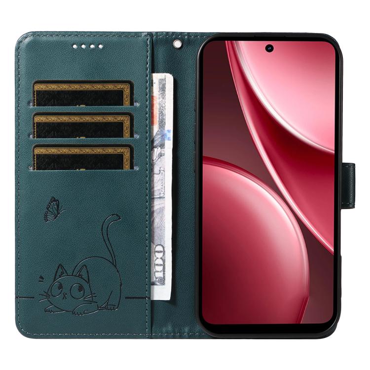 For vivo Y31 5G 2025 / Y21D Adorable Cat Embossed Pattern Flip Leather Phone Case