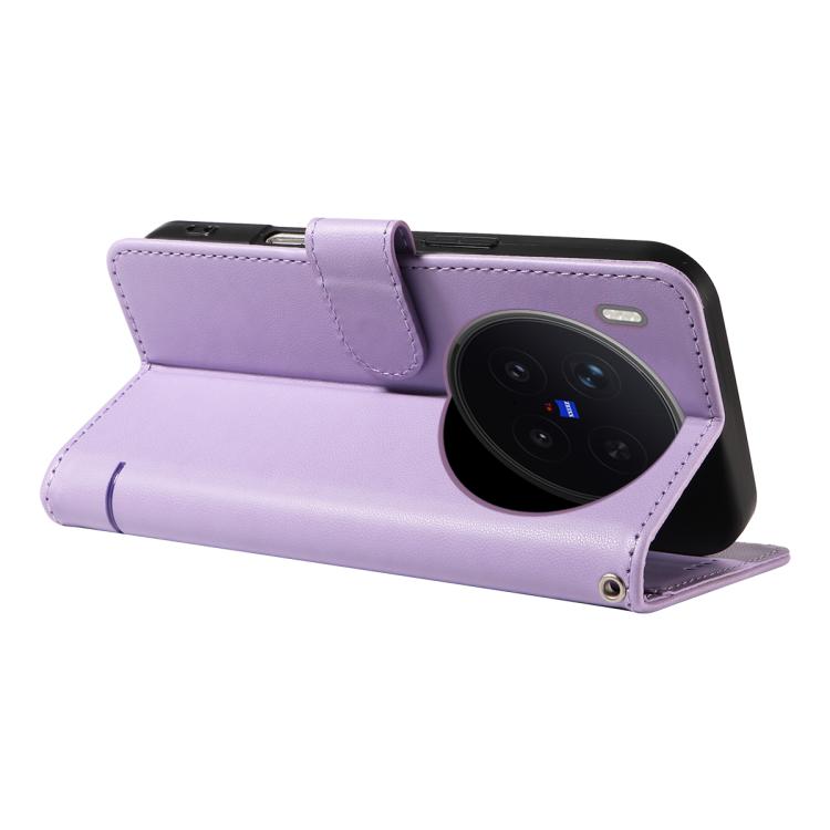 For vivo X300 Pro Adorable Cat Embossed Pattern Flip Leather Phone Case